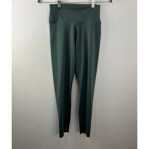 Crivit Green Scalloped Hem Active Ankle Leggings Gym Athleisure High Rise M 8/10